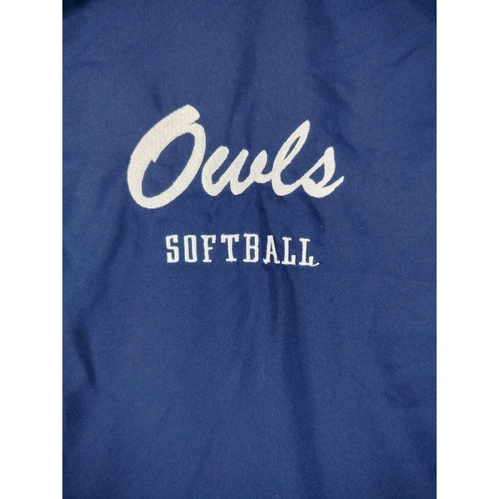 Florida Atlantic Owls Pullover Jacket Mens Medium Blue NCAA Baseball Adidas